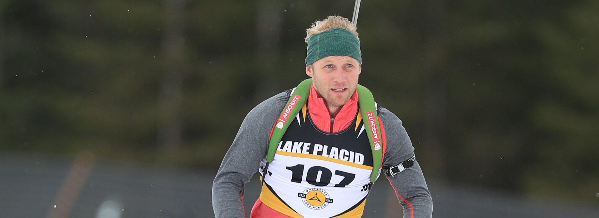 two-time Olympic medalist in Alpine Skiing, Andrew Weibrecht, completed his first ever biathlon at the US Biathlon National Championships