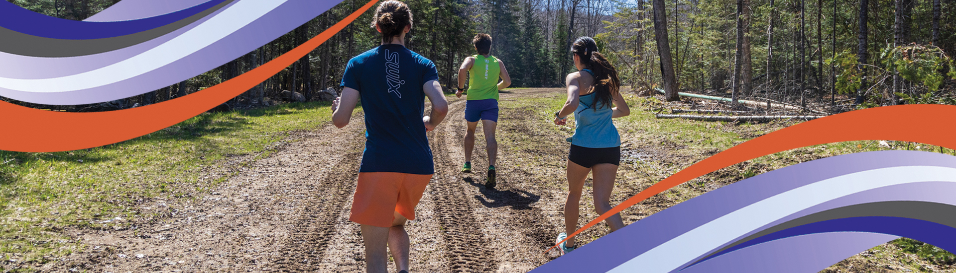 Runners on the trails of Mt Van Hoevenberg