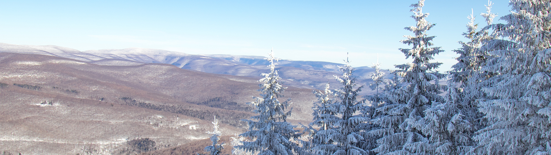 Snowy Catskill view from Belleayre Mountain