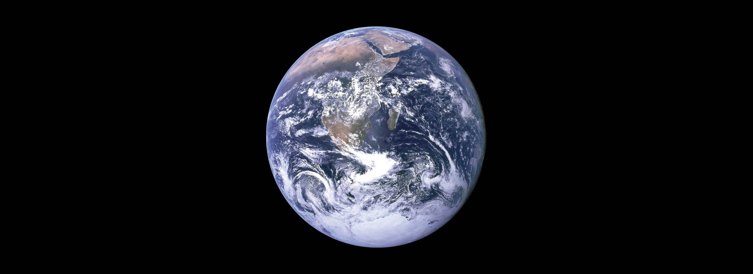 An image of the Earth taken from outer space against a black background.