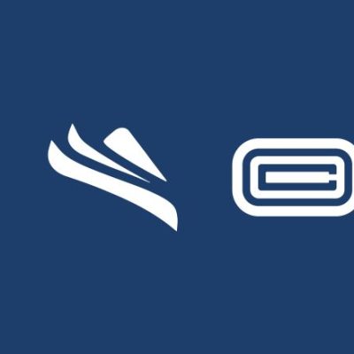 All the Olympic Authority logos arranged horizontally against a blue background.